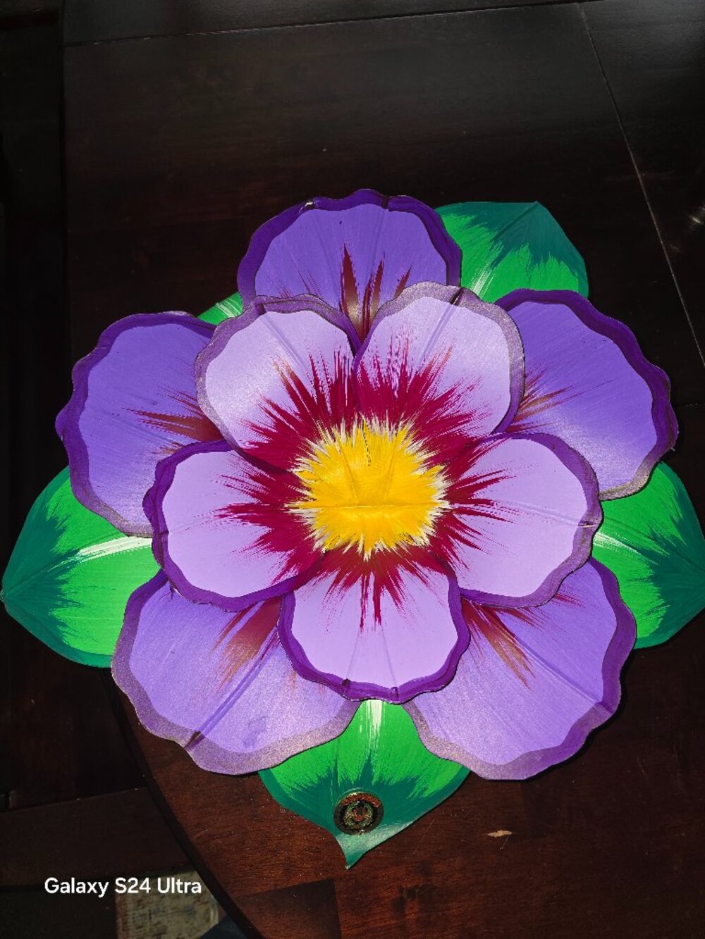 Mardi Gras flower wreath